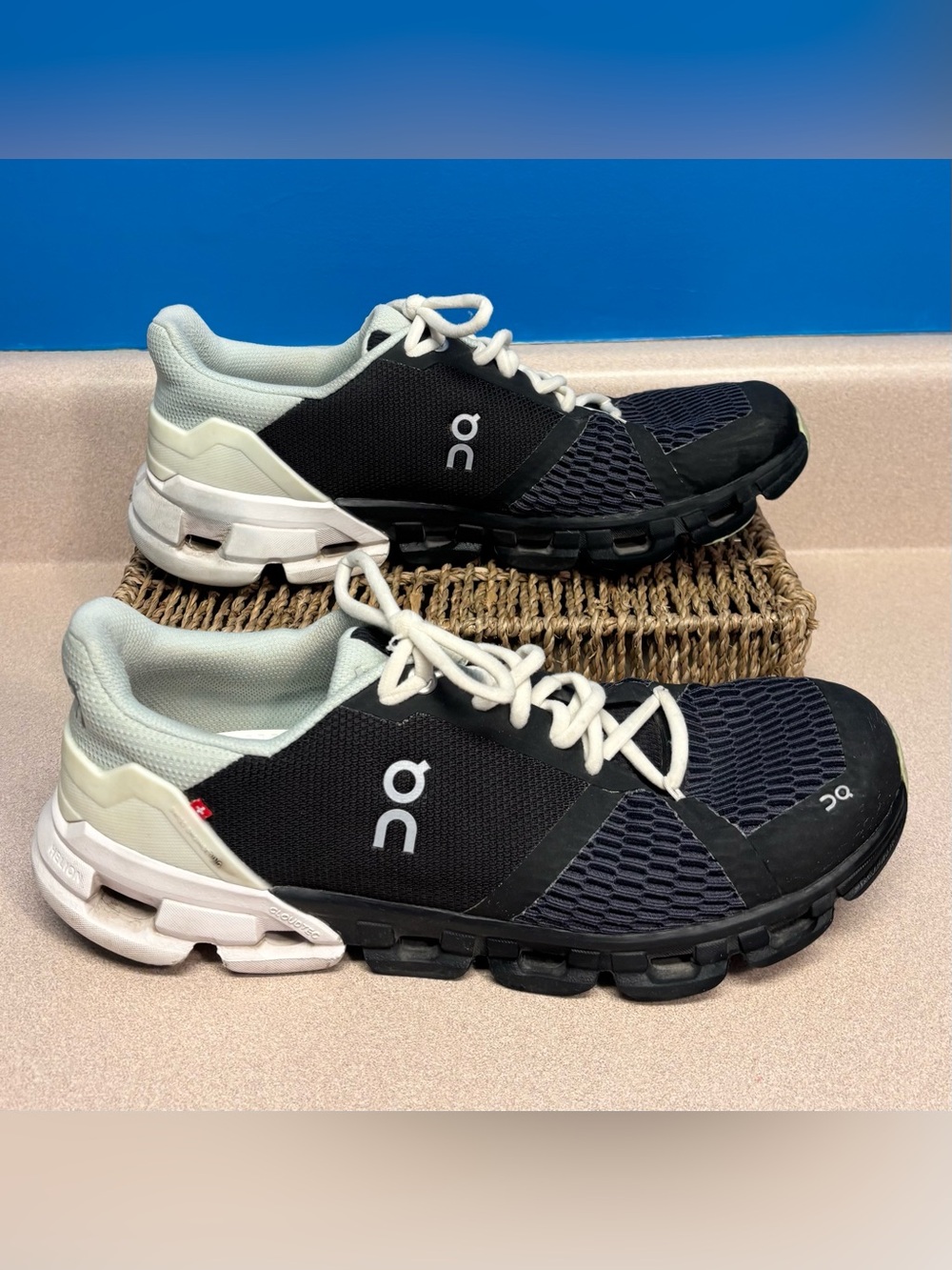 Two Pairs On Running Shoes, Women 8.5, Cloudflyer & Cloudrunner Black White Gray - Picture 6 of 16